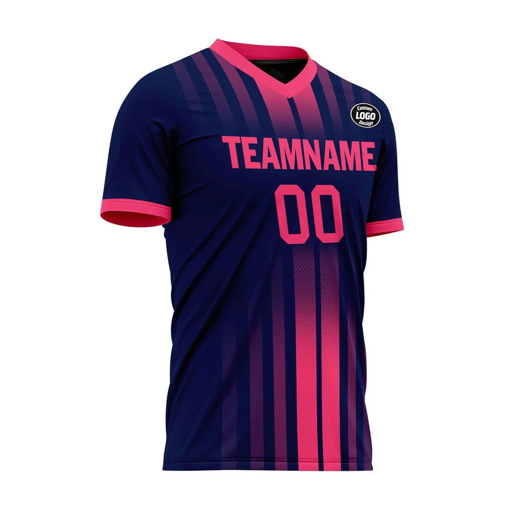 Custom Blue Pink Soccer Sets Jersey Personalized SCJ101-D020131-1 - Coolcustomize