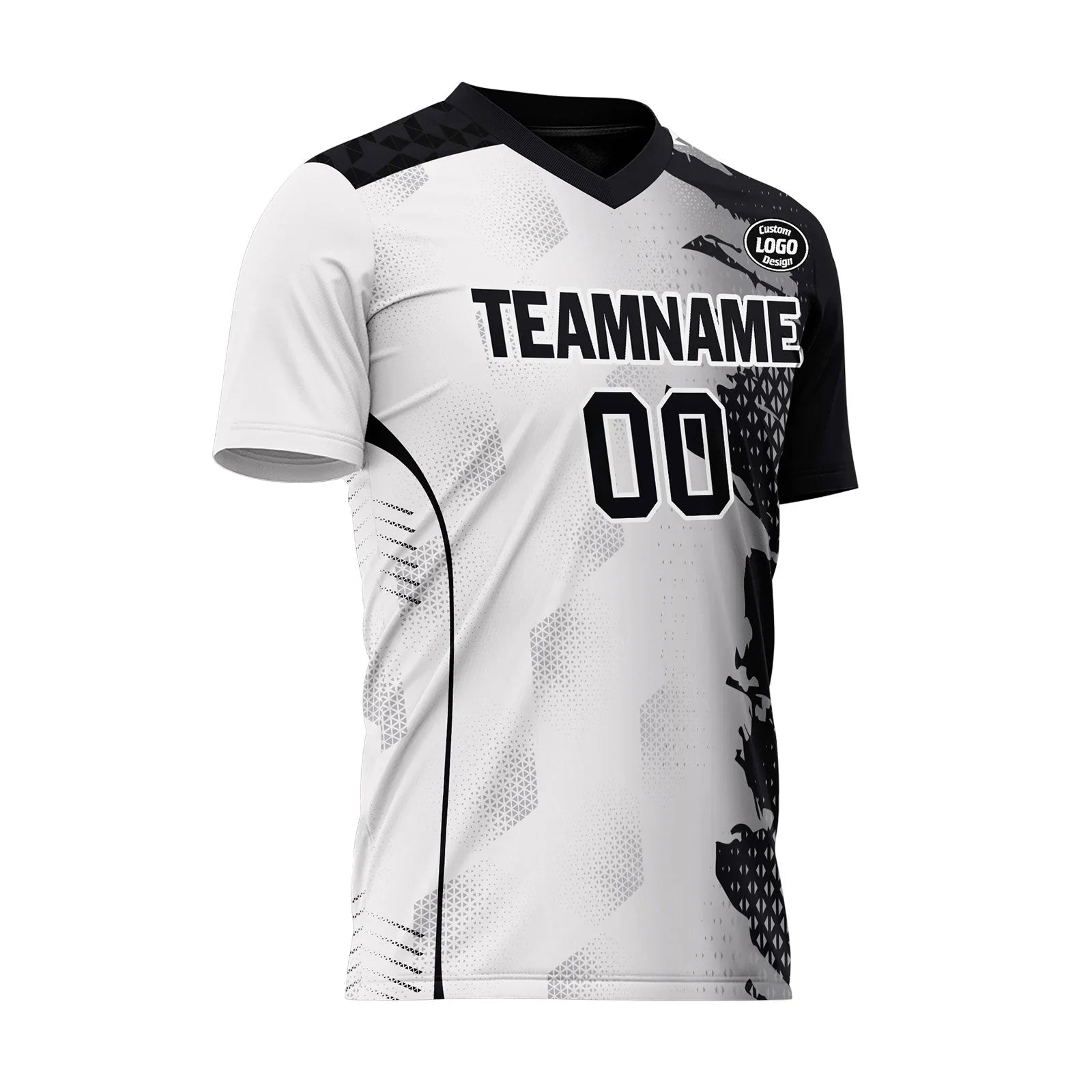 Custom Black White Soccer Sets Jersey Personalized SCJ101-D020210-2 - Coolcustomize