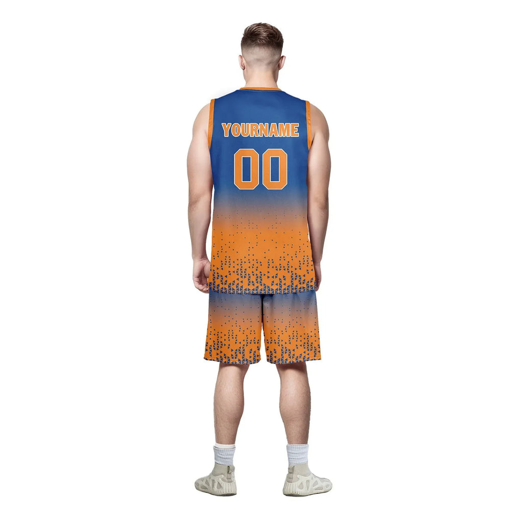 Custom Blue Orange Fade Fashion Sports Uniform Basketball Jersey BBJ01-D020102-3 - Coolcustomize