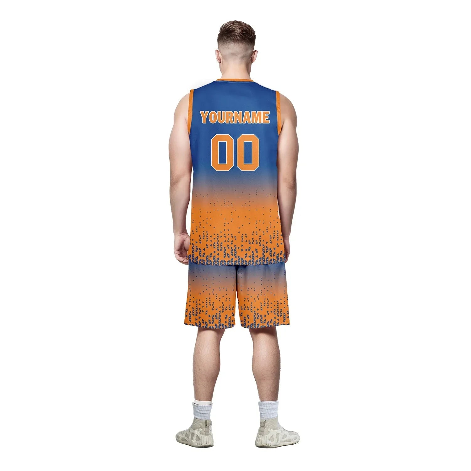 Custom Blue Orange Fade Fashion Sports Uniform Basketball Jersey BBJ01-D020102-3 - Coolcustomize