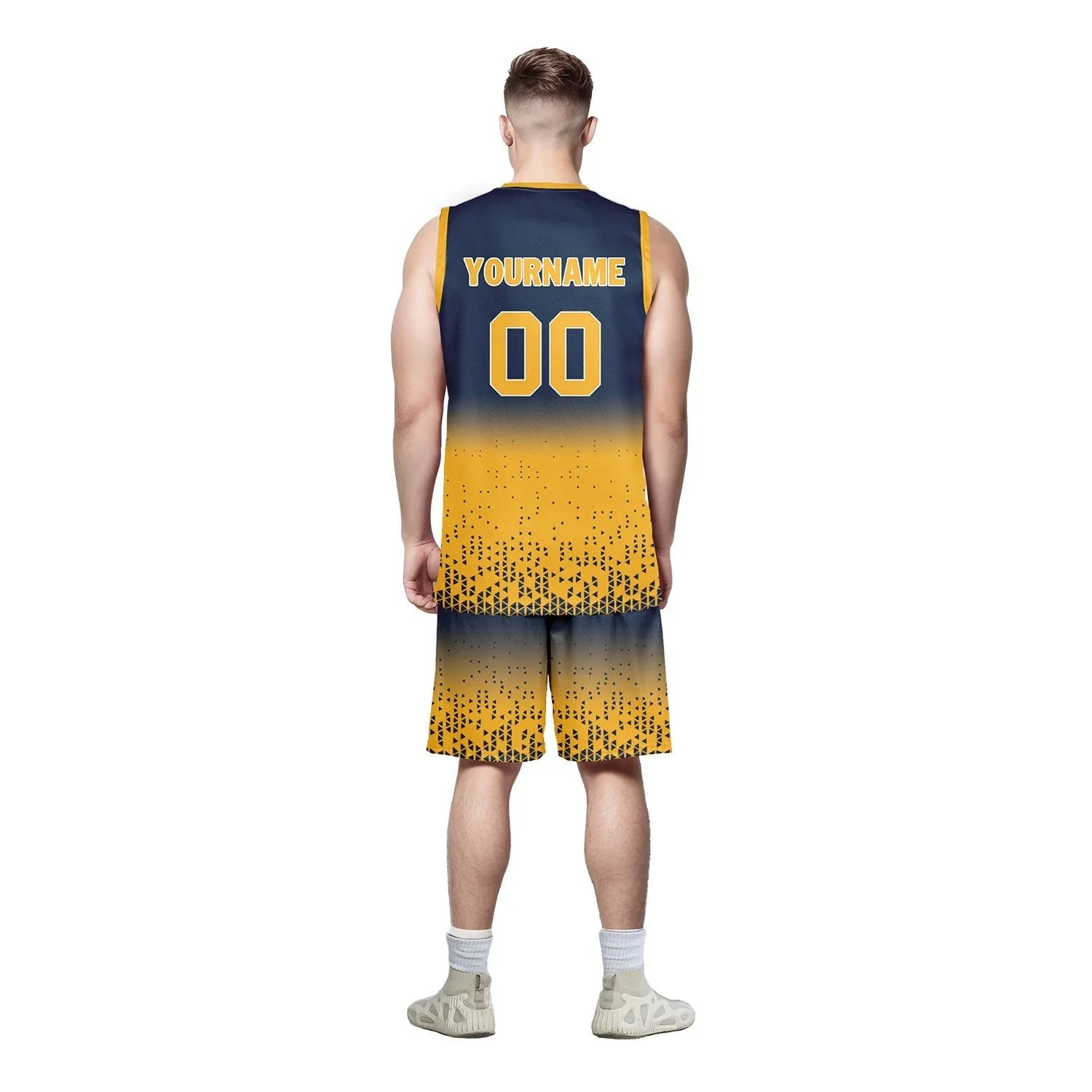 Custom Blue Yellow Fade Fashion Sports Uniform Basketball Jersey BBJ01-D020102-6 - Coolcustomize