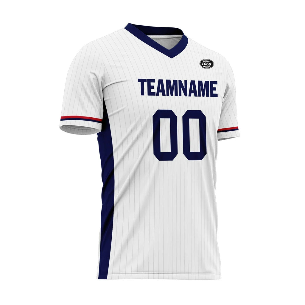 Custom England White Blue Soccer Sets Jersey Personalized SCJ101-D06144 - Coolcustomize