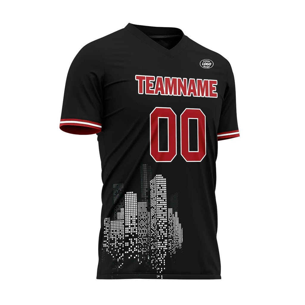 Custom Black Soccer Sets Jersey Personalized SCJ101-D28025 - Coolcustomize
