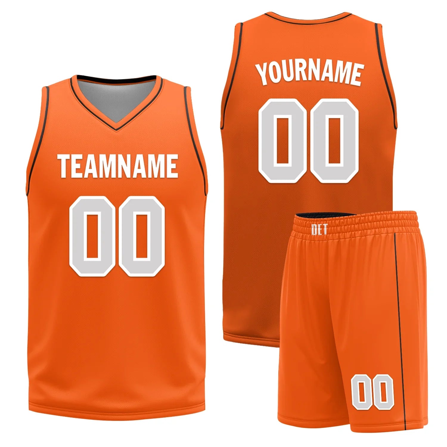 Custom Black Orange Classic Style Reversible Basketball Uniform Personalized Ordinary BBJR-D017019 - Coolcustomize