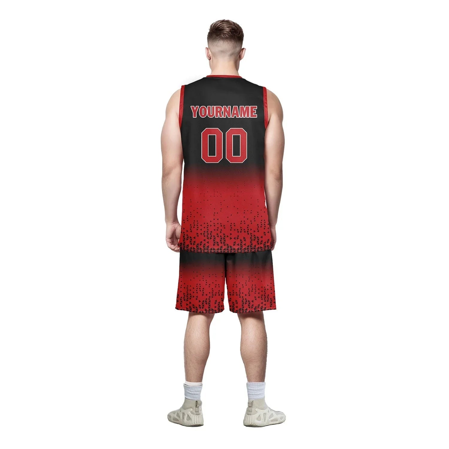 Custom Black Red Fade Fashion Sports Uniform Basketball Jersey BBJ01-D020102-4 - Coolcustomize