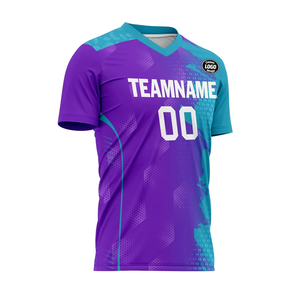 Custom Blue Purple Soccer Sets Jersey Personalized SCJ101-D020210-8 - Coolcustomize
