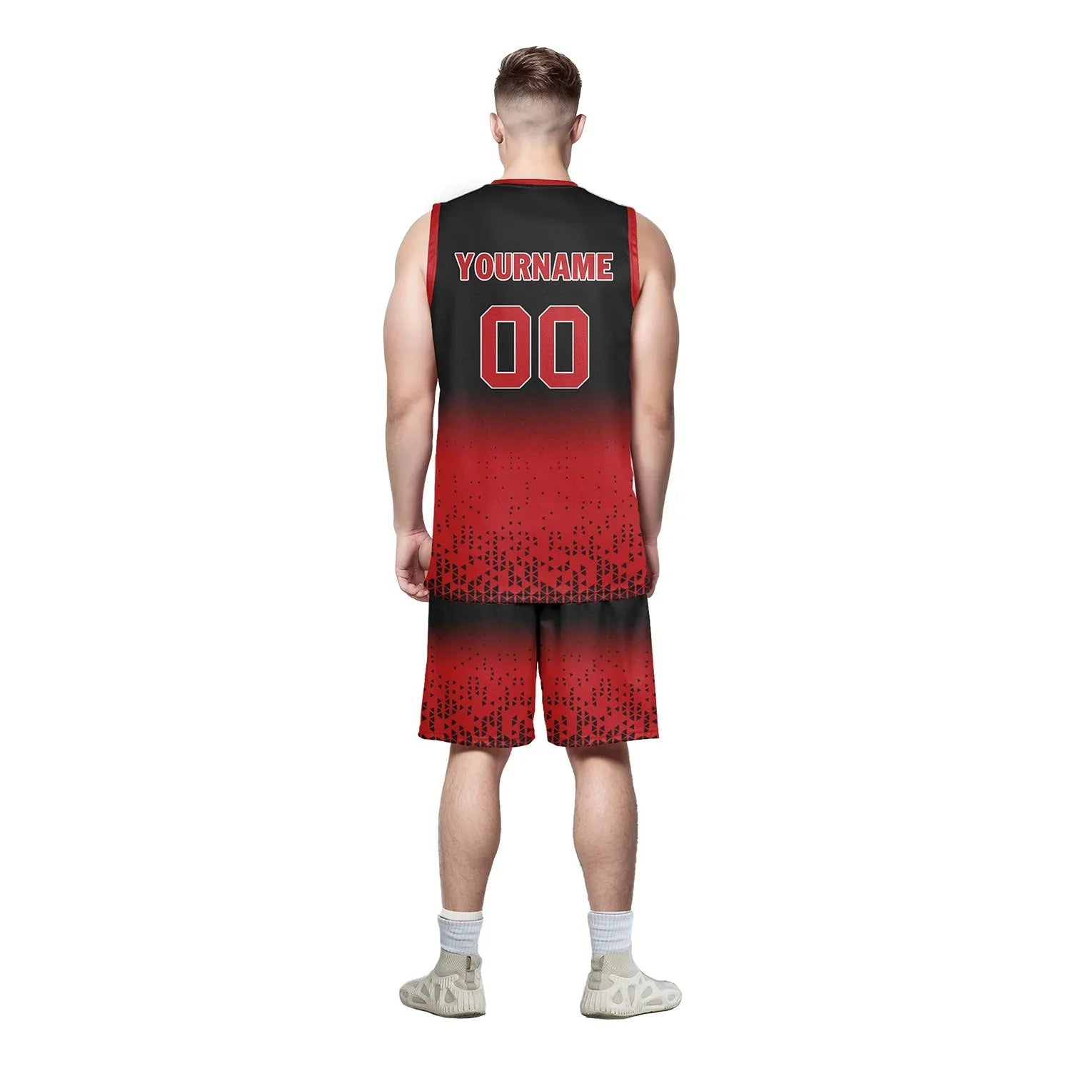 Custom Black Red Fade Fashion Sports Uniform Basketball Jersey BBJ01-D020102-4 - Coolcustomize
