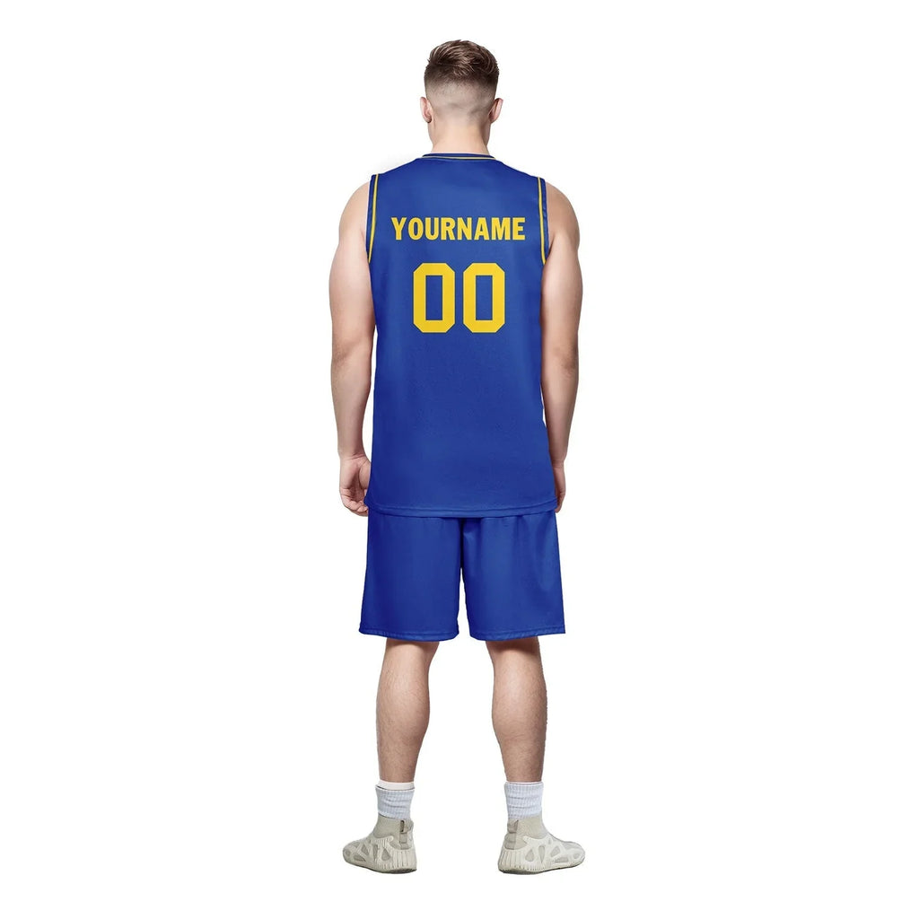 Custom Blue Classic Style Sports Uniform Basketball Jersey BBJ01-D020105-12 - Coolcustomize