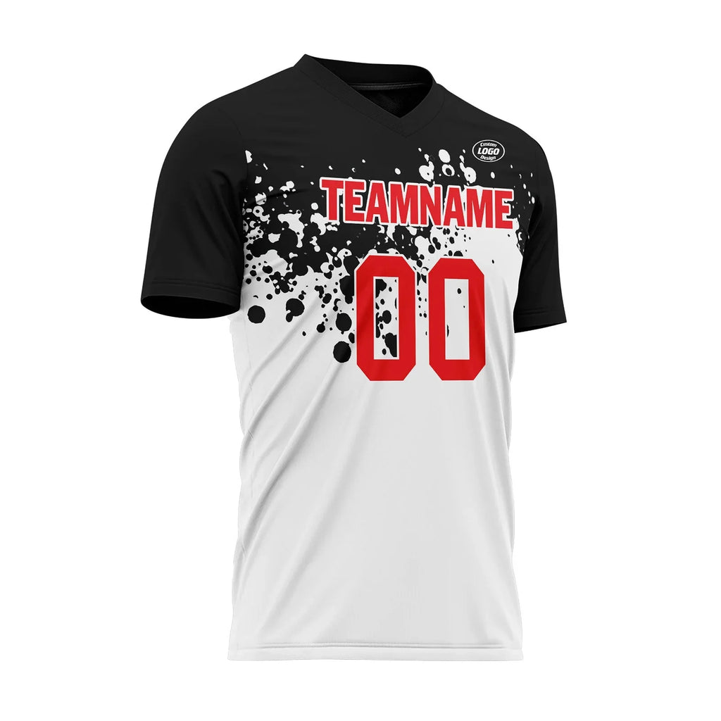 Custom Black White Soccer Sets Jersey Personalized SCJ101-D28026 - Coolcustomize