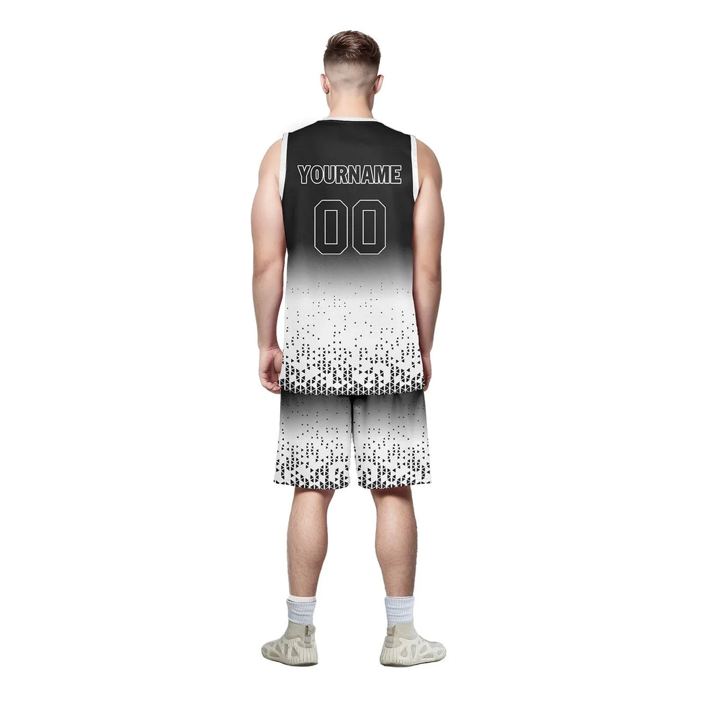 Custom Black White Fade Fashion Sports Uniform Basketball Jersey BBJ01-D020102-2 - Coolcustomize