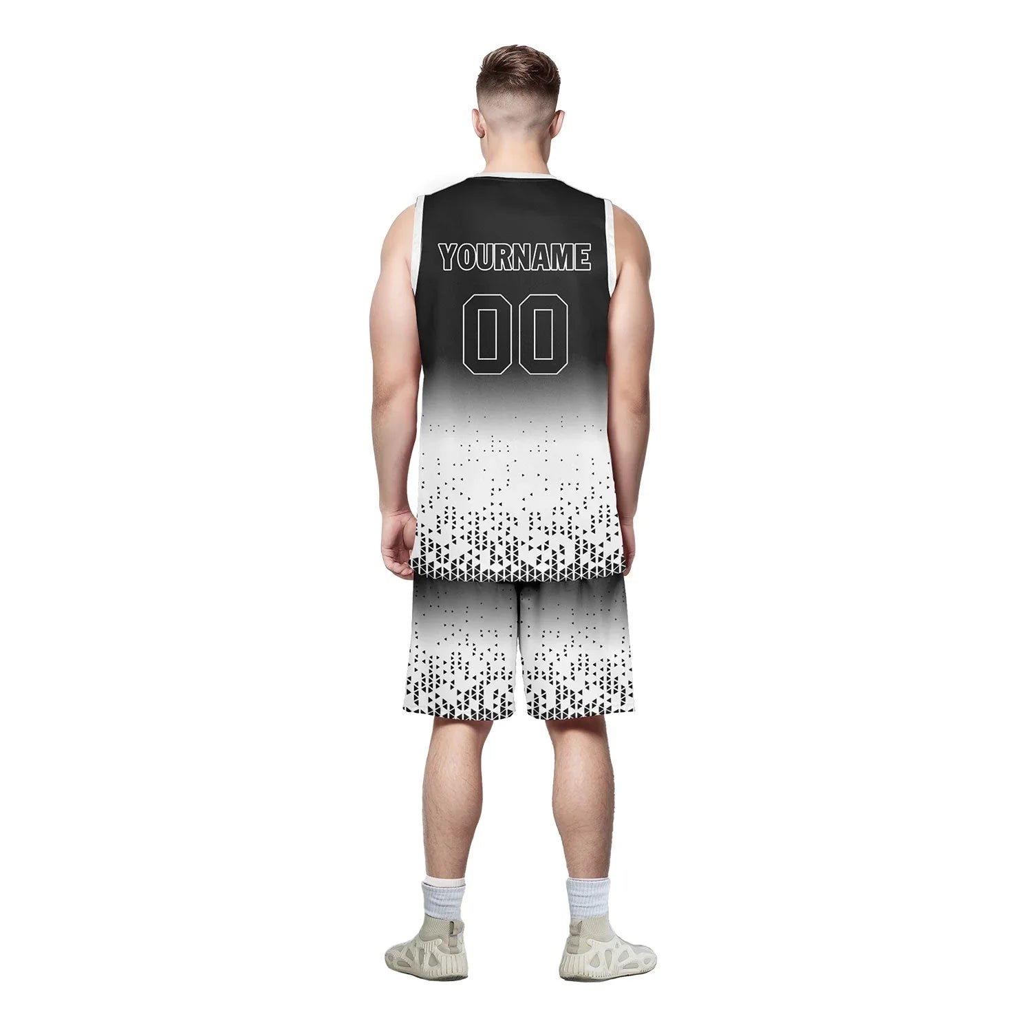 Custom Black White Fade Fashion Sports Uniform Basketball Jersey BBJ01-D020102-2 - Coolcustomize