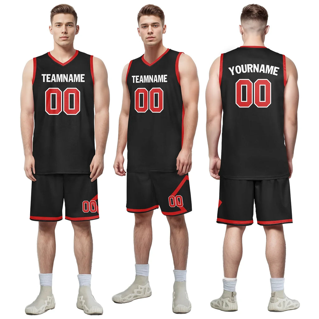 Custom Black Red Classic Style Sports Uniform Basketball Jersey BBJ01-bd0a700f - Coolcustomize
