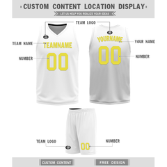 Custom Black White Classic Style Reversible Basketball Uniform Personalized COOLMAX BBJR-D017048