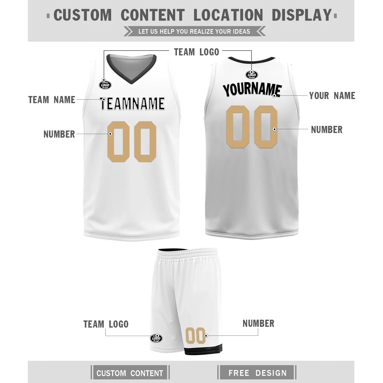 Custom Black White Classic Style Reversible Basketball Uniform Personalized Ordinary BBJR-D017044 - Coolcustomize