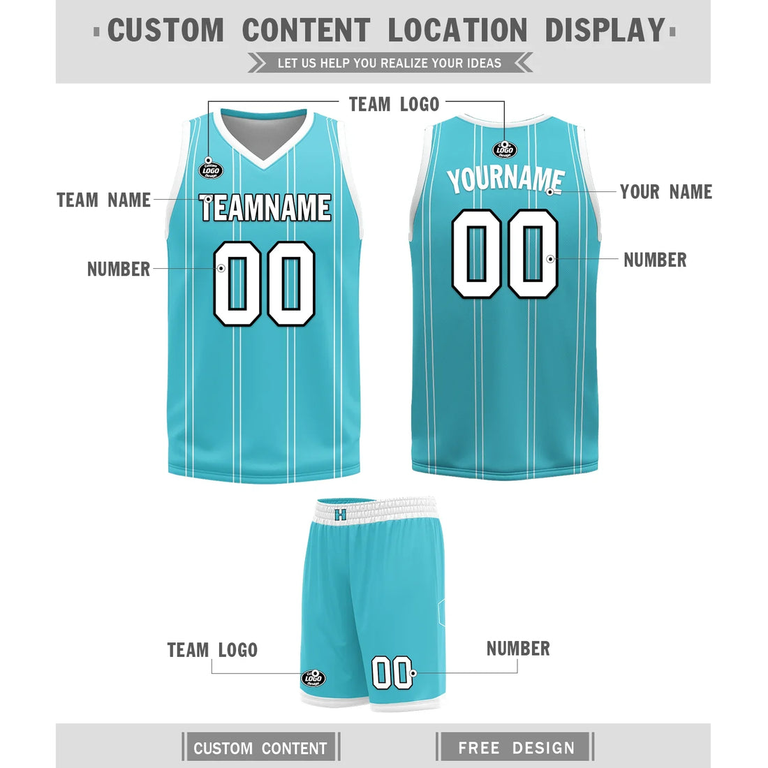 Custom White Blue Classic Style Reversible Basketball Uniform Personalized COOLMAX BBJR-D017013