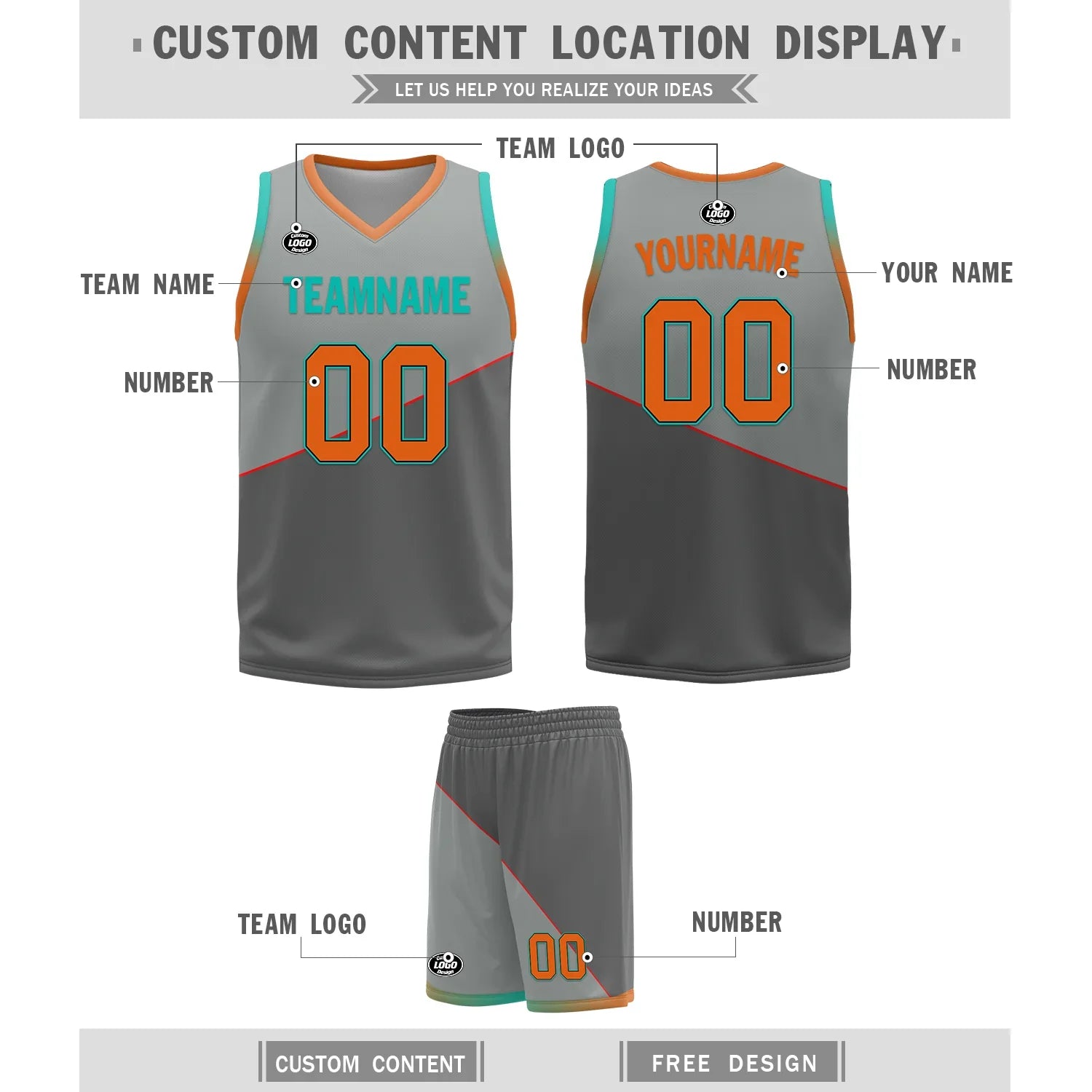 Custom Gray Classic Style Reversible Basketball Uniform Personalized Ordinary BBJR-D017024 - Coolcustomize