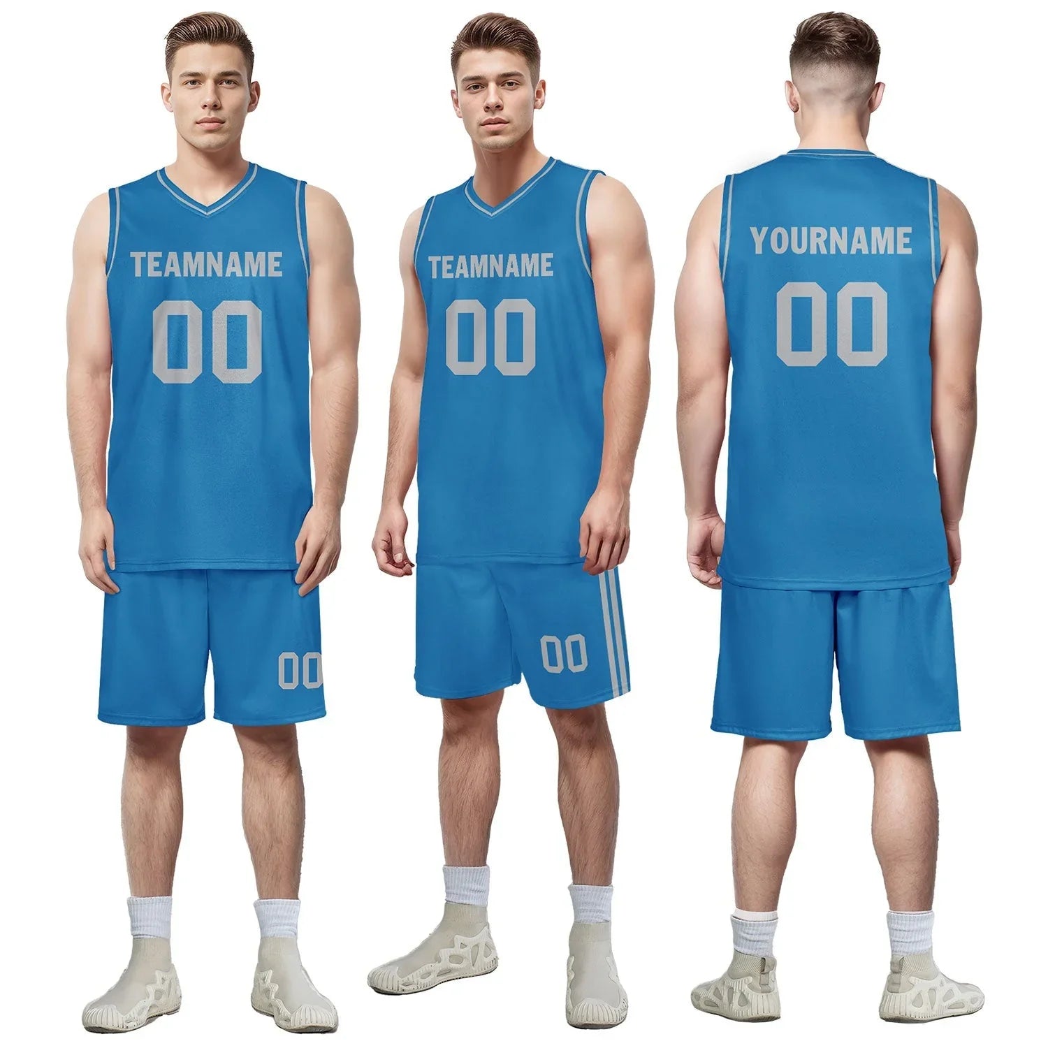 Custom Blue Classic Style Sports Uniform Basketball Jersey BBJ01-D020105-11 - Coolcustomize