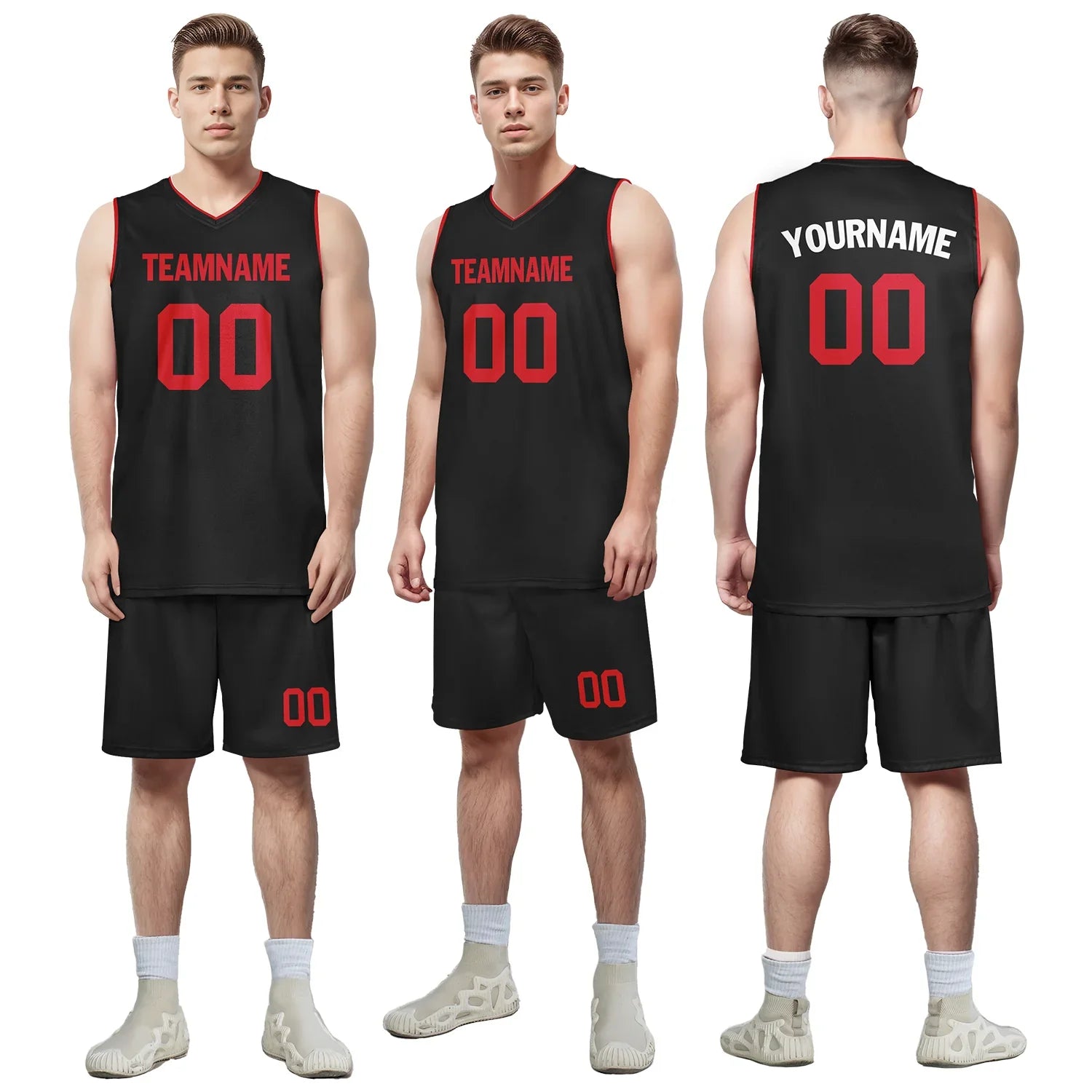 Custom Black Red Classic Style Sports Uniform Basketball Jersey BBJ01-bd0a70a8 - Coolcustomize