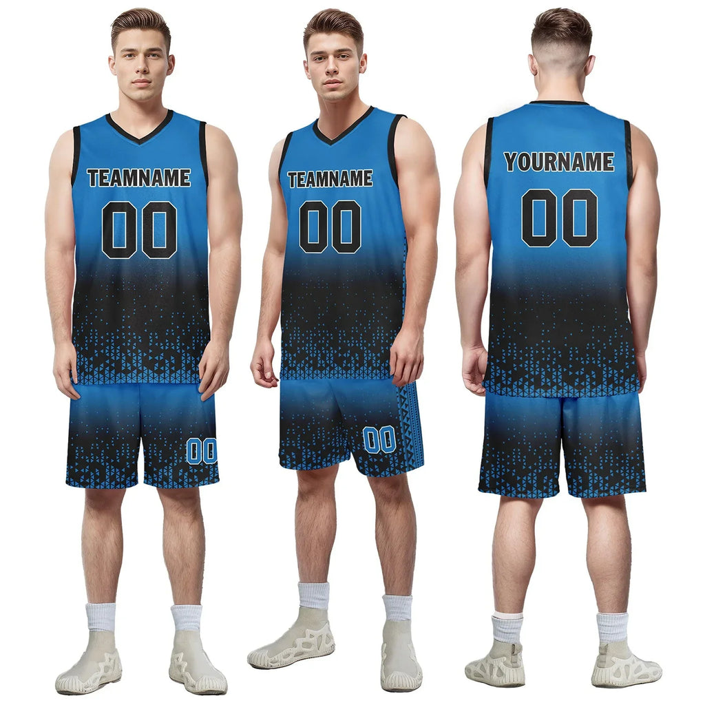Custom Blue Black Fade Fashion Sports Uniform Basketball Jersey BBJ01-D020102-11 - Coolcustomize