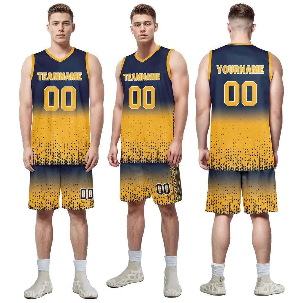 Custom Blue Yellow Fade Fashion Sports Uniform Basketball Jersey BBJ01-D020102-6 - Coolcustomize