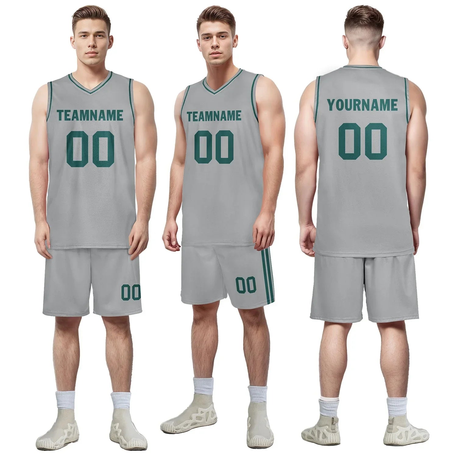 Custom Gray Classic Style Sports Uniform Basketball Jersey BBJ01-D020105-20 - Coolcustomize