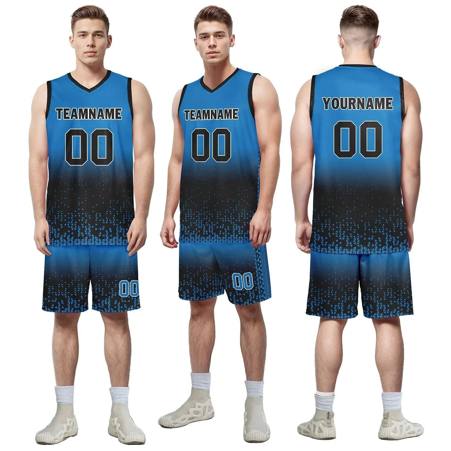 Custom Blue Black Fade Fashion Sports Uniform Basketball Jersey BBJ01-D020102-11 - Coolcustomize