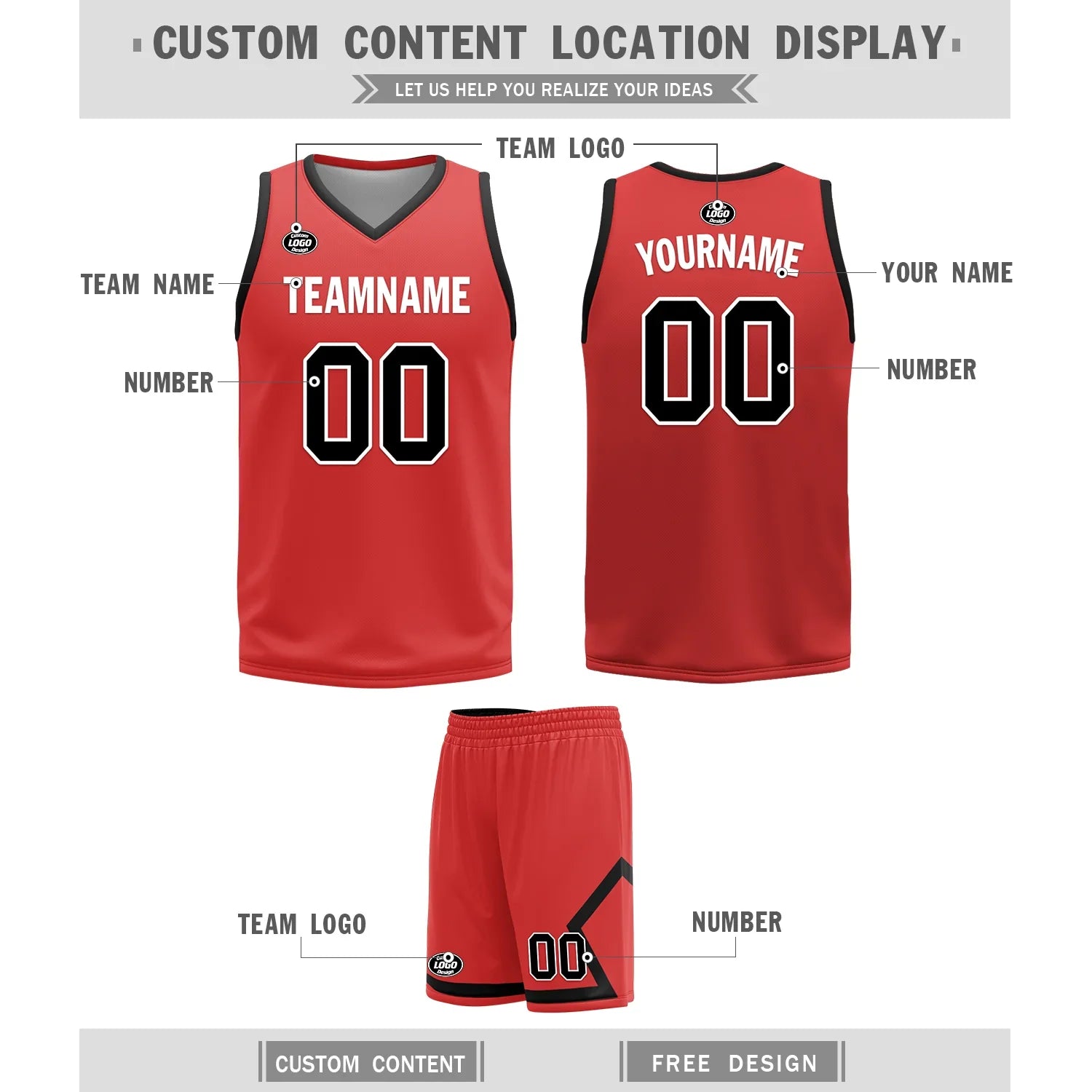 Custom Black White Classic Style Reversible Basketball Uniform Personalized COOLMAX BBJR-D017006 - Coolcustomize