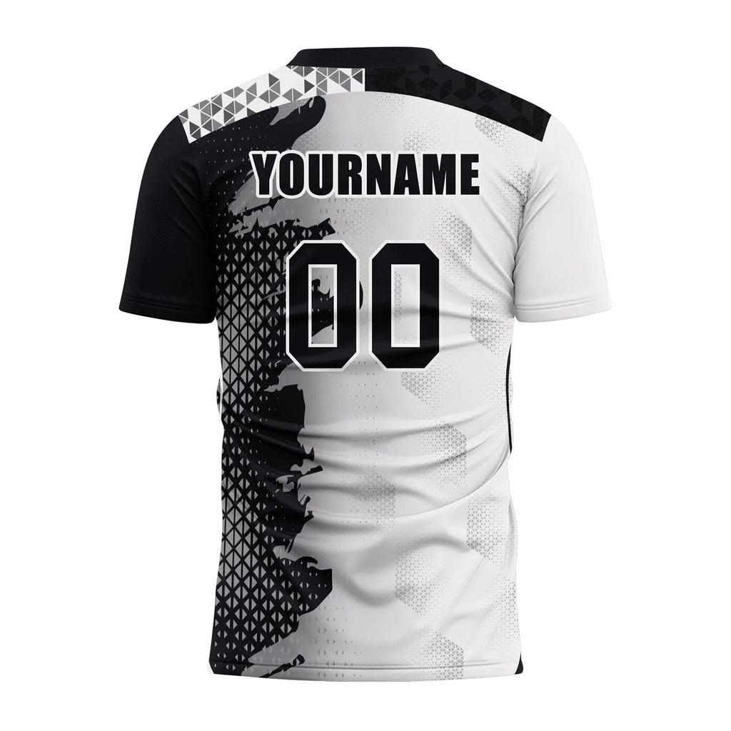 Custom Black White Soccer Sets Jersey Personalized SCJ101-D020210-2 - Coolcustomize