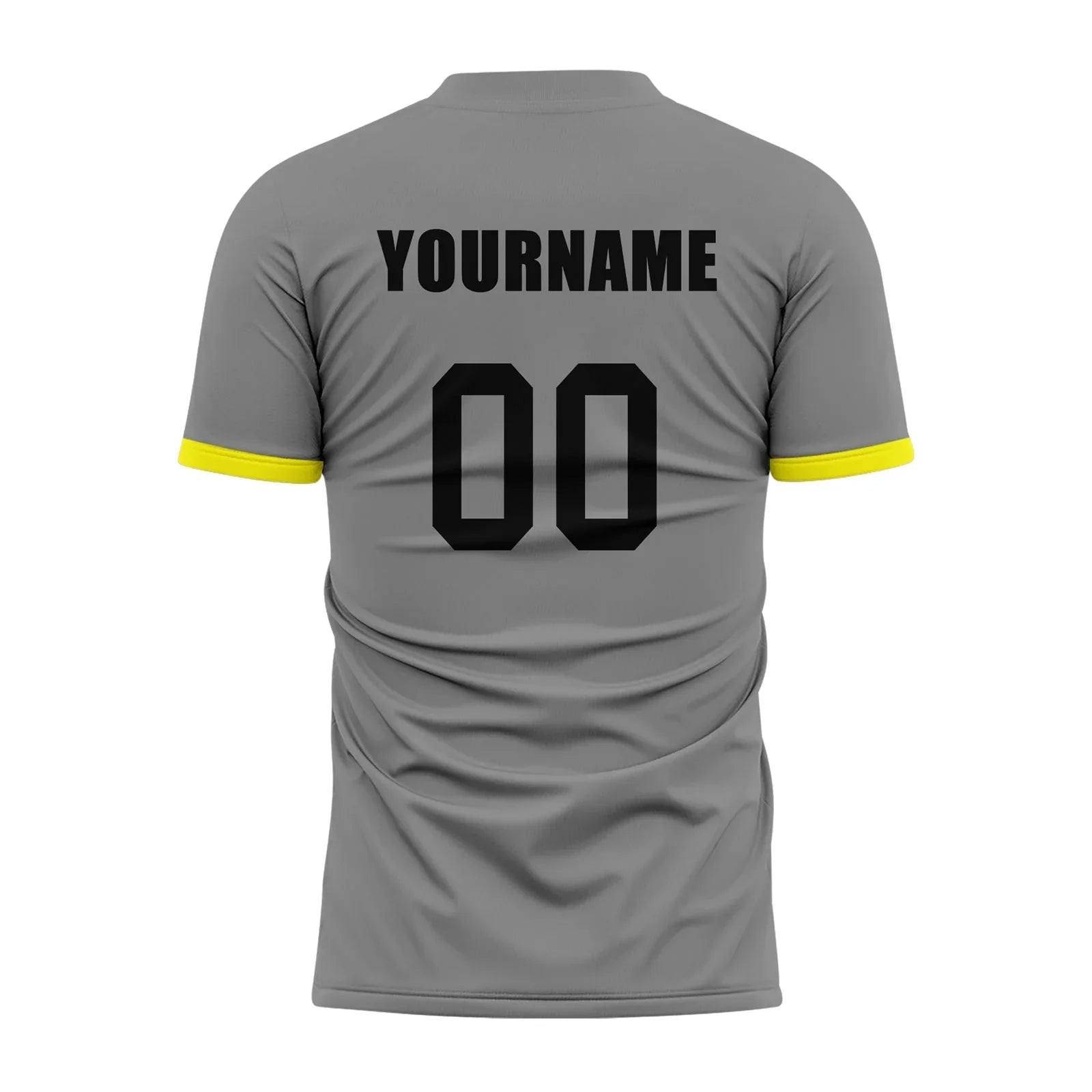 Custom Gray Yellow Soccer Sets Jersey Personalized SCJ101-D020131-9 - Coolcustomize