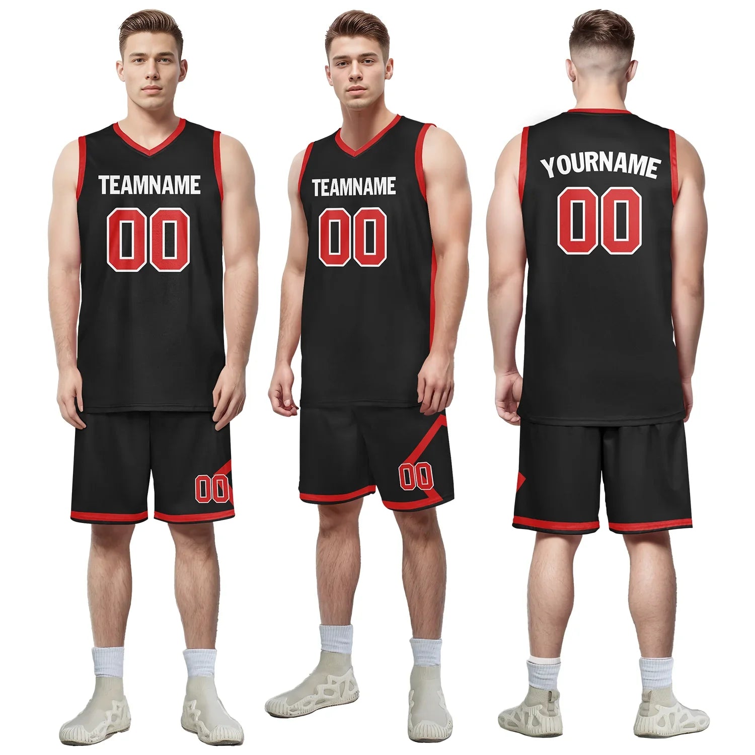 Custom Black Red Classic Style Sports Uniform Basketball Jersey BBJ01-bd0a700f - Coolcustomize