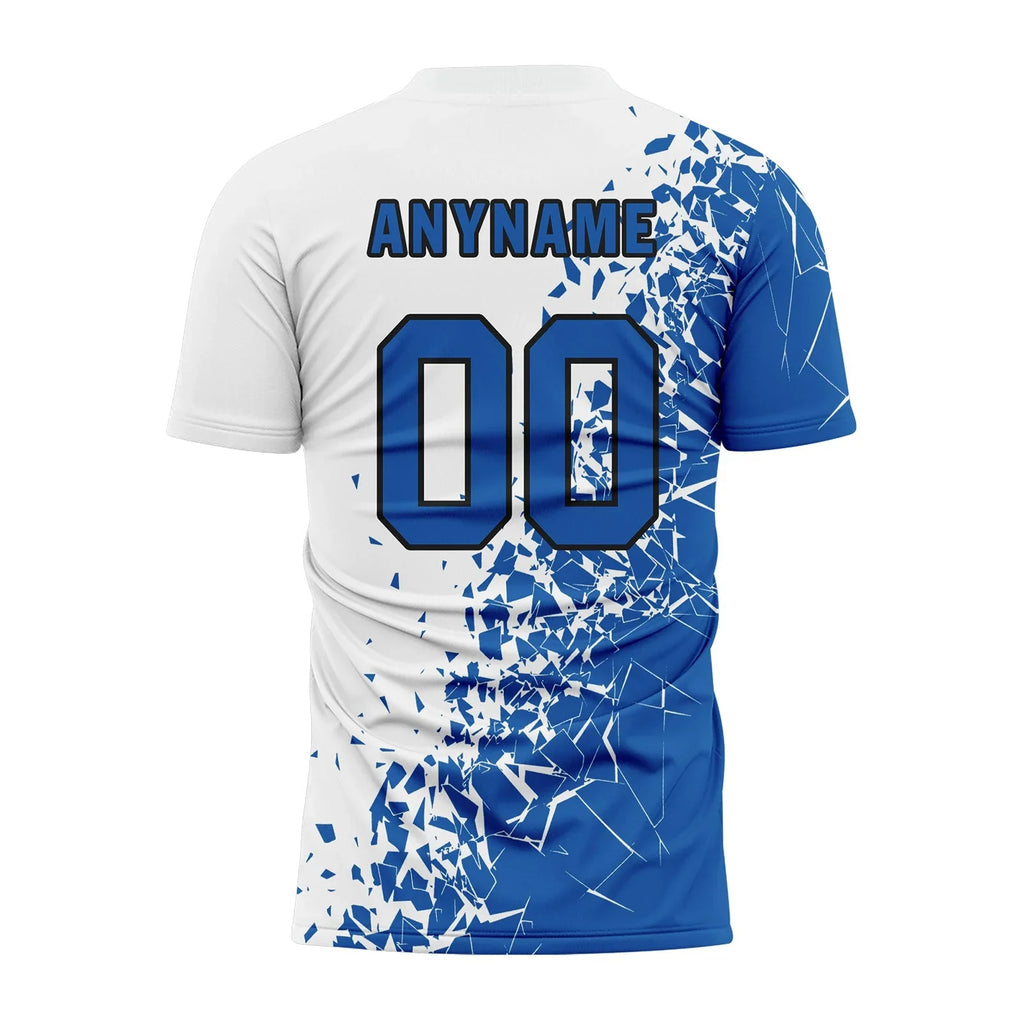 Custom Blue White Soccer Sets Jersey Personalized SCJ101-D28008 - Coolcustomize