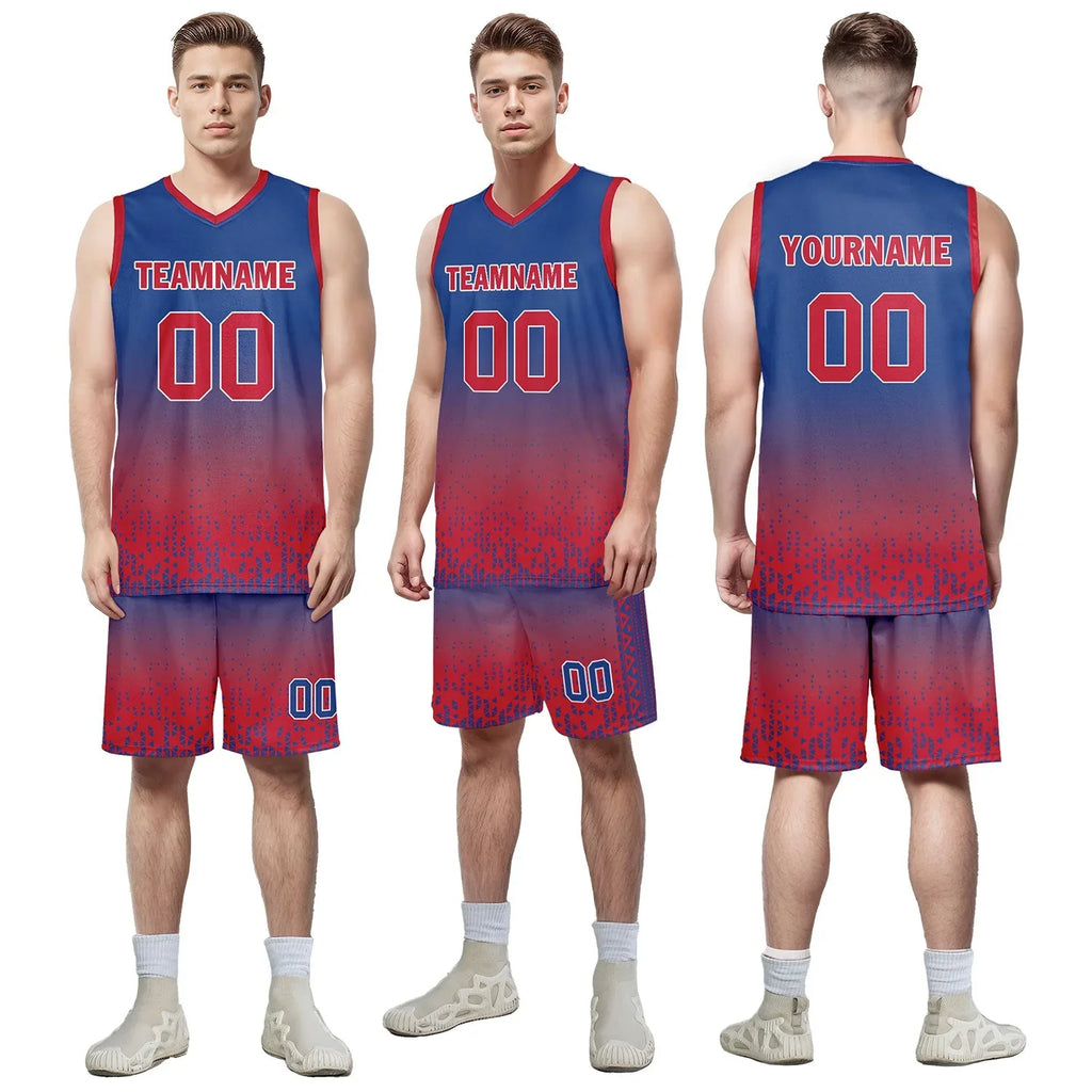 Custom Blue Red Fade Fashion Sports Uniform Basketball Jersey BBJ01-D020102-1 - Coolcustomize