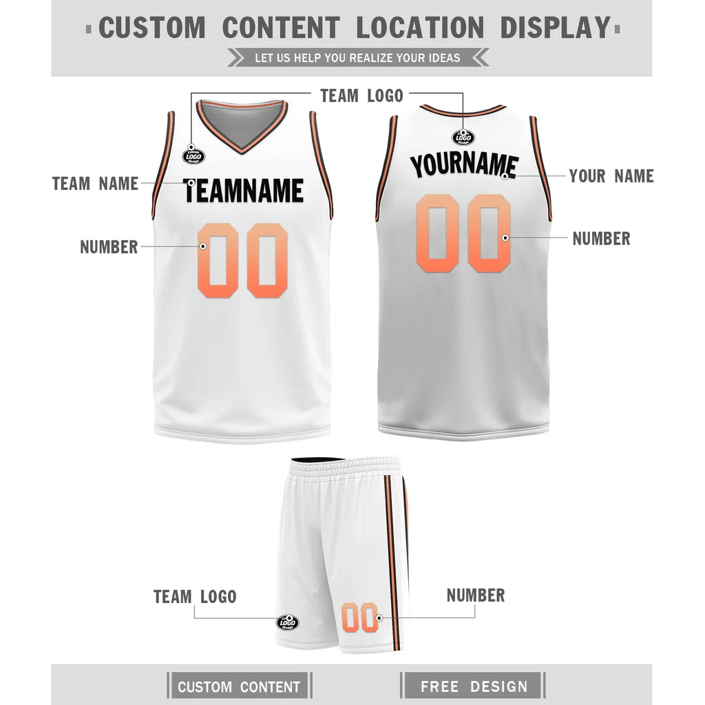 Custom Black White Classic Style Reversible Basketball Uniform Personalized Ordinary BBJR-D017028 - Coolcustomize