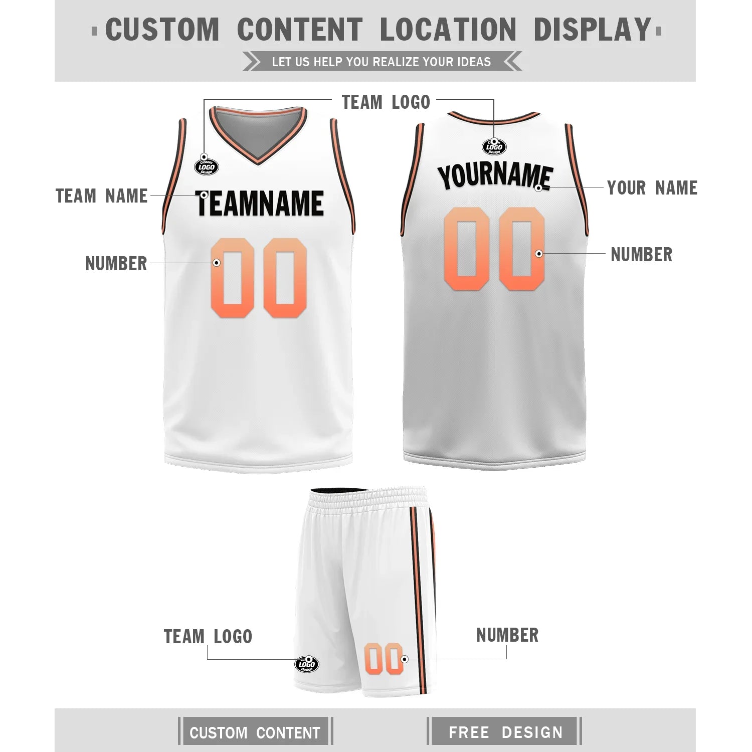 Custom Black White Classic Style Reversible Basketball Uniform Personalized Ordinary BBJR-D017028 - Coolcustomize
