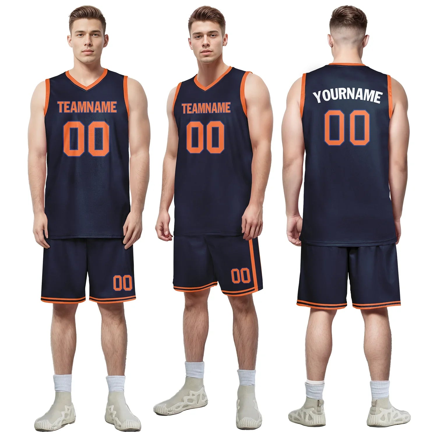 Custom Blue Orange Classic Style Sports Uniform Basketball Jersey BBJ01-bd0a70ae - Coolcustomize