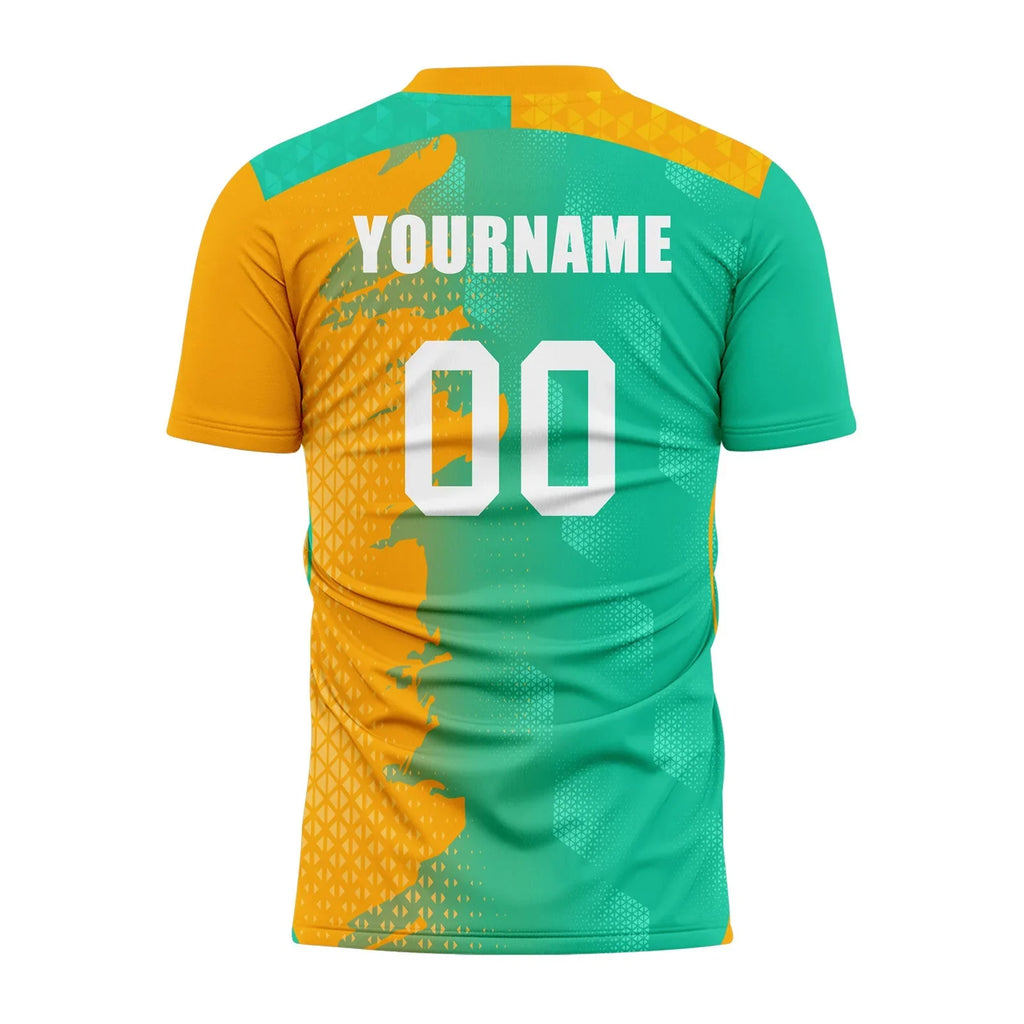 Custom Green Yellow Soccer Sets Jersey Personalized SCJ101-D020210-6 - Coolcustomize