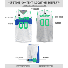 Custom Blue White Classic Style Reversible Basketball Uniform Personalized Ordinary BBJR-D017009