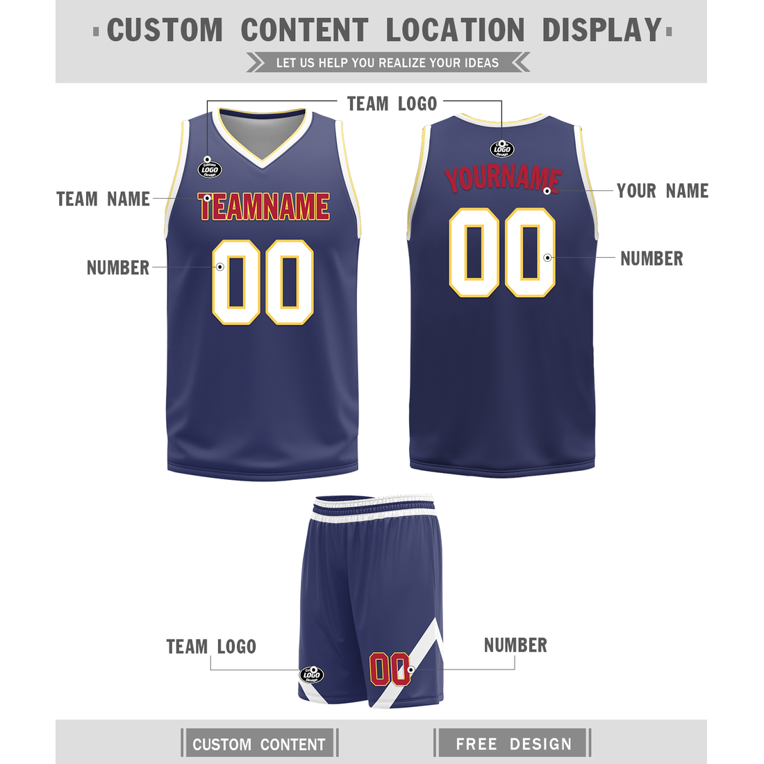 Custom White Blue Classic Style Reversible Basketball Uniform Personalized Ordinary BBJR-D017030