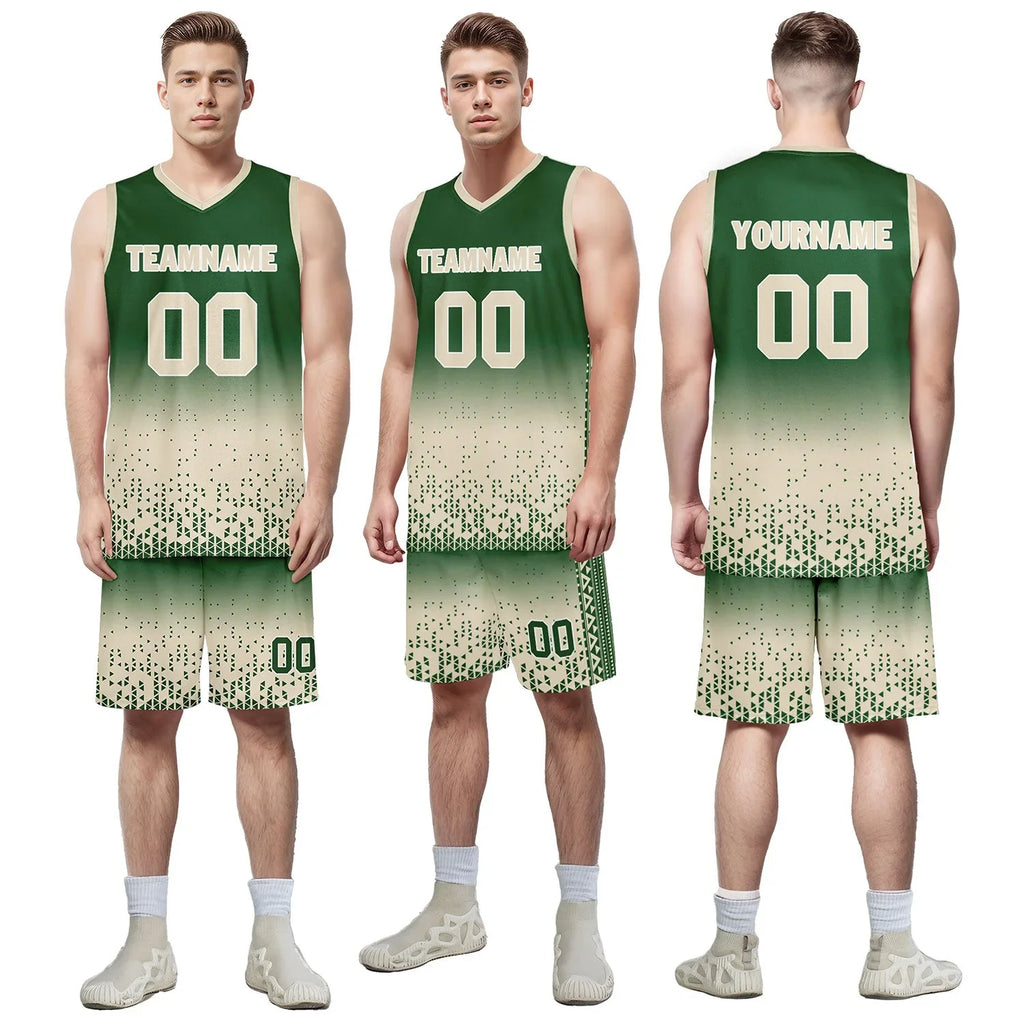 Custom Green Yellow Fade Fashion Sports Uniform Basketball Jersey BBJ01-D020102-7 - Coolcustomize