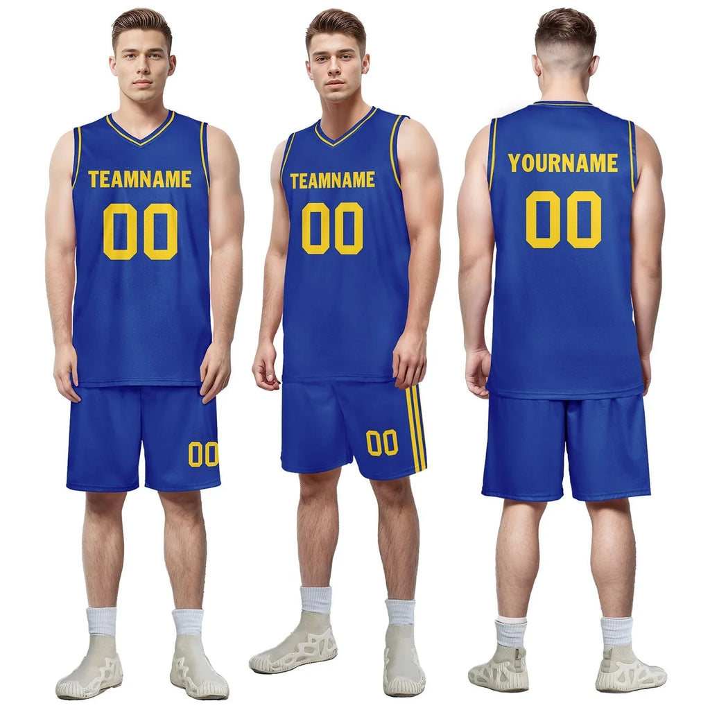 Custom Blue Classic Style Sports Uniform Basketball Jersey BBJ01-D020105-12 - Coolcustomize