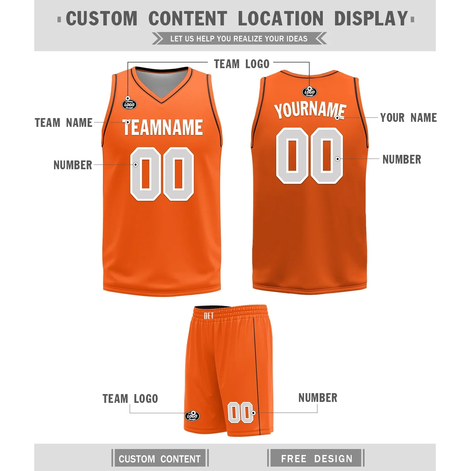 Custom Black Orange Classic Style Reversible Basketball Uniform Personalized Ordinary BBJR-D017019 - Coolcustomize
