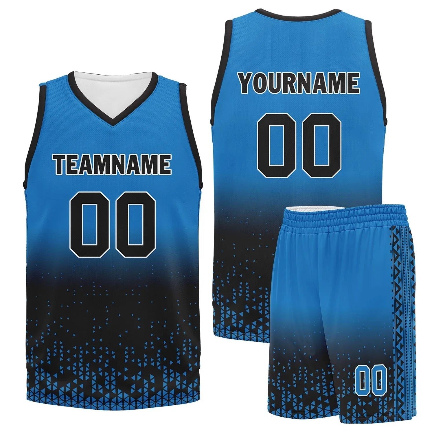 Custom Blue Black Fade Fashion Sports Uniform Basketball Jersey BBJ01-D020102-11 - Coolcustomize