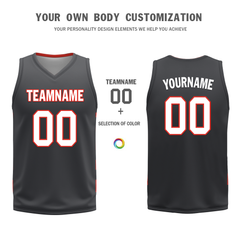 Custom Red Black Classic Style Reversible Basketball Uniform Personalized Ordinary BBJR-D017038