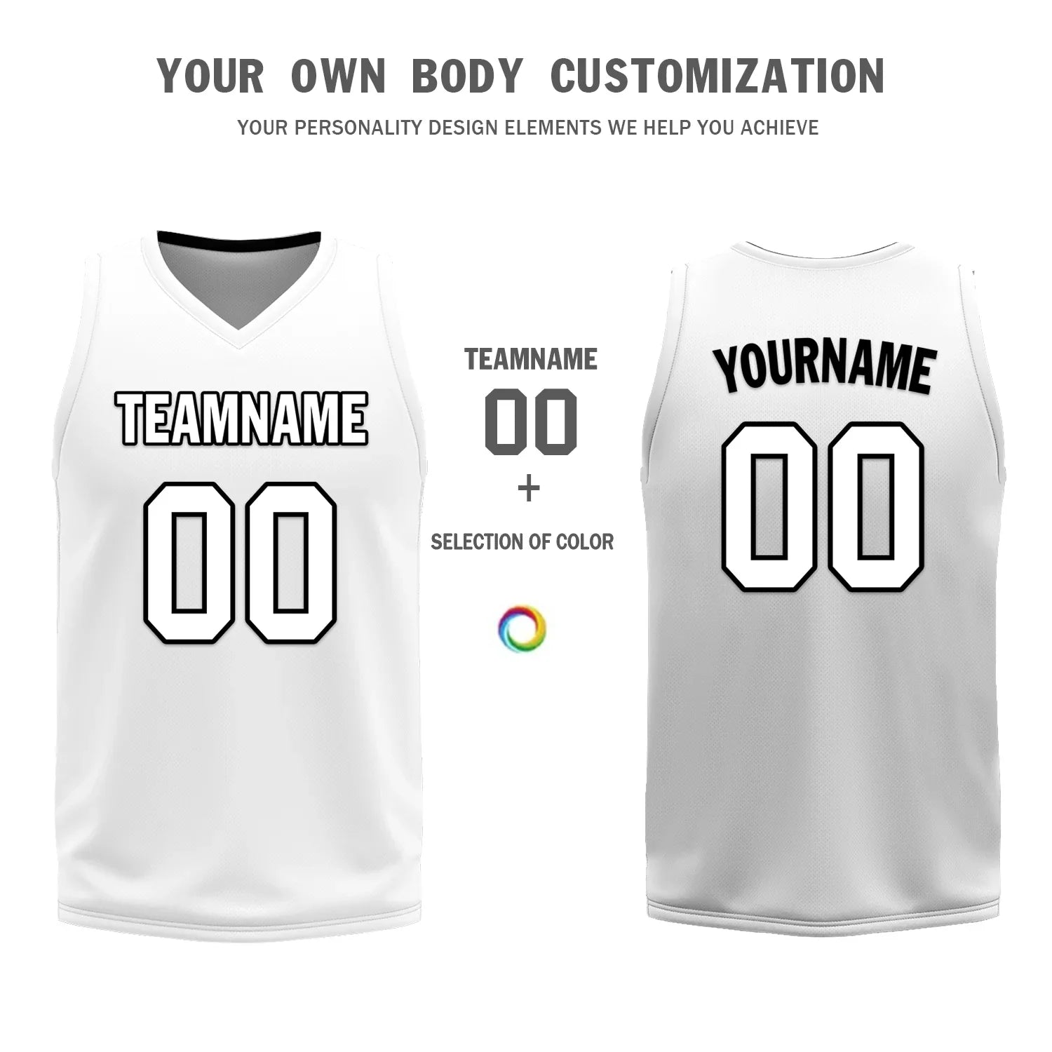 Custom Black White Classic Style Reversible Basketball Uniform Personalized COOLMAX BBJR-D017007 - Coolcustomize