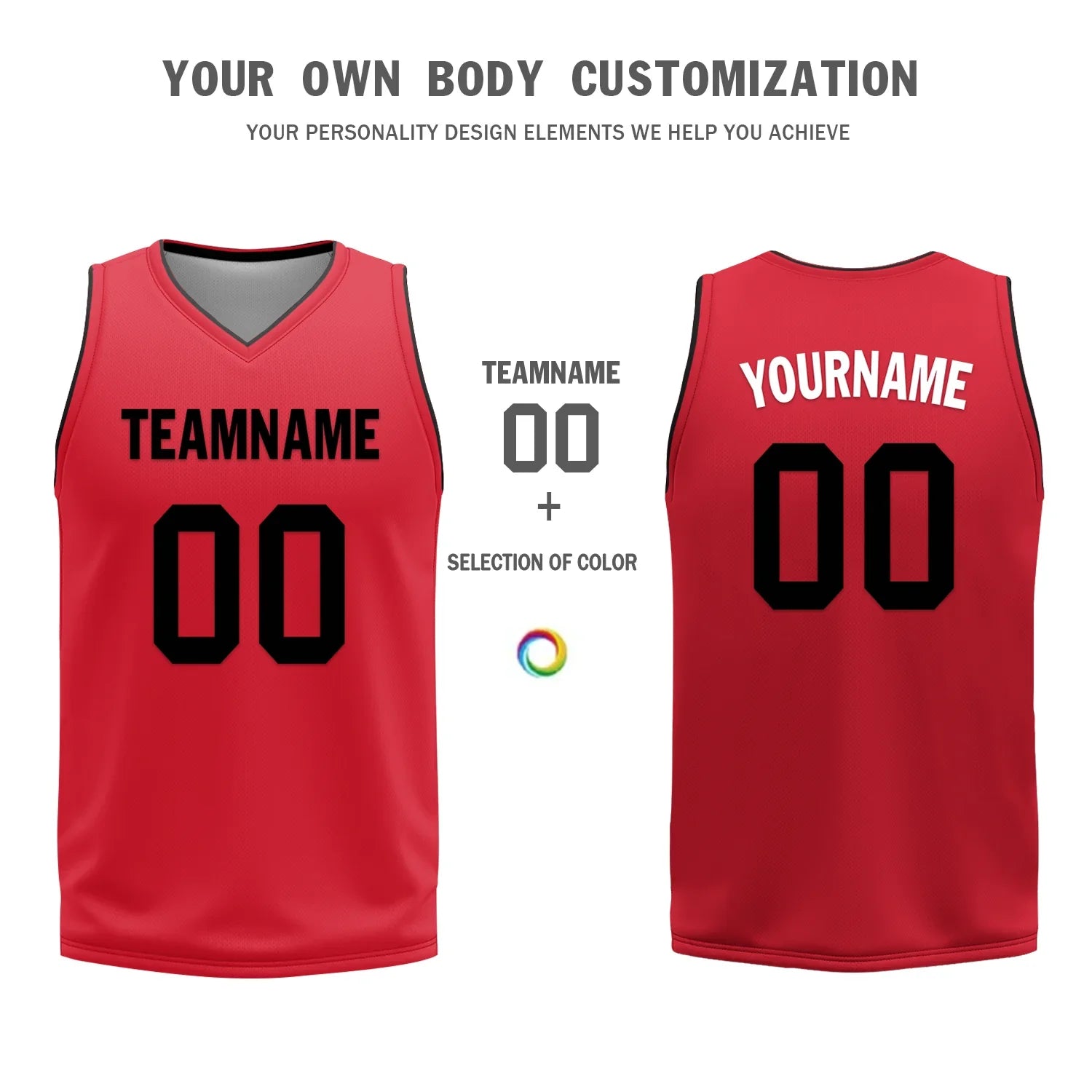 Custom Black Red Classic Style Reversible Basketball Uniform Personalized Ordinary BBJR-D017018 - Coolcustomize