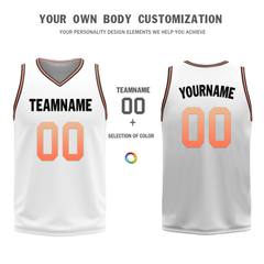 Custom Black White Classic Style Reversible Basketball Uniform Personalized COOLMAX BBJR-D017028