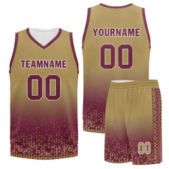 Custom Yellow Red Fade Fashion Sports Uniform Basketball Jersey BBJ01-D020102-5