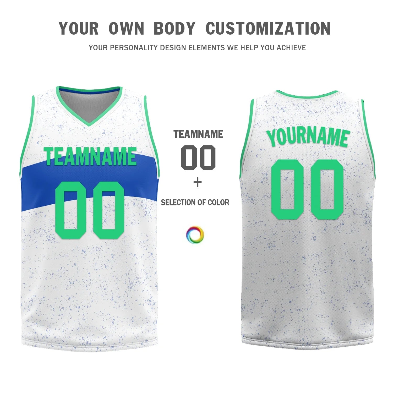 Custom Blue White Classic Style Reversible Basketball Uniform Personalized Ordinary BBJR-D017009 - Coolcustomize
