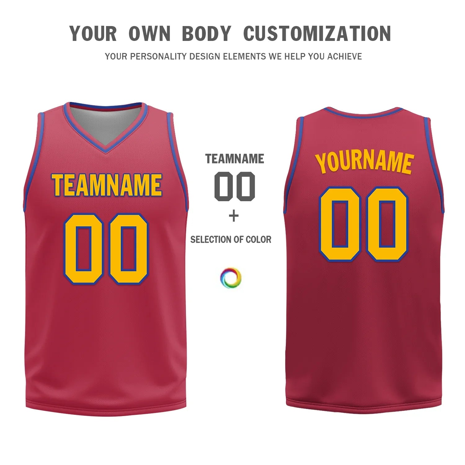 Custom Blue Red Classic Style Reversible Basketball Uniform Personalized COOLMAX BBJR-D017029 - Coolcustomize