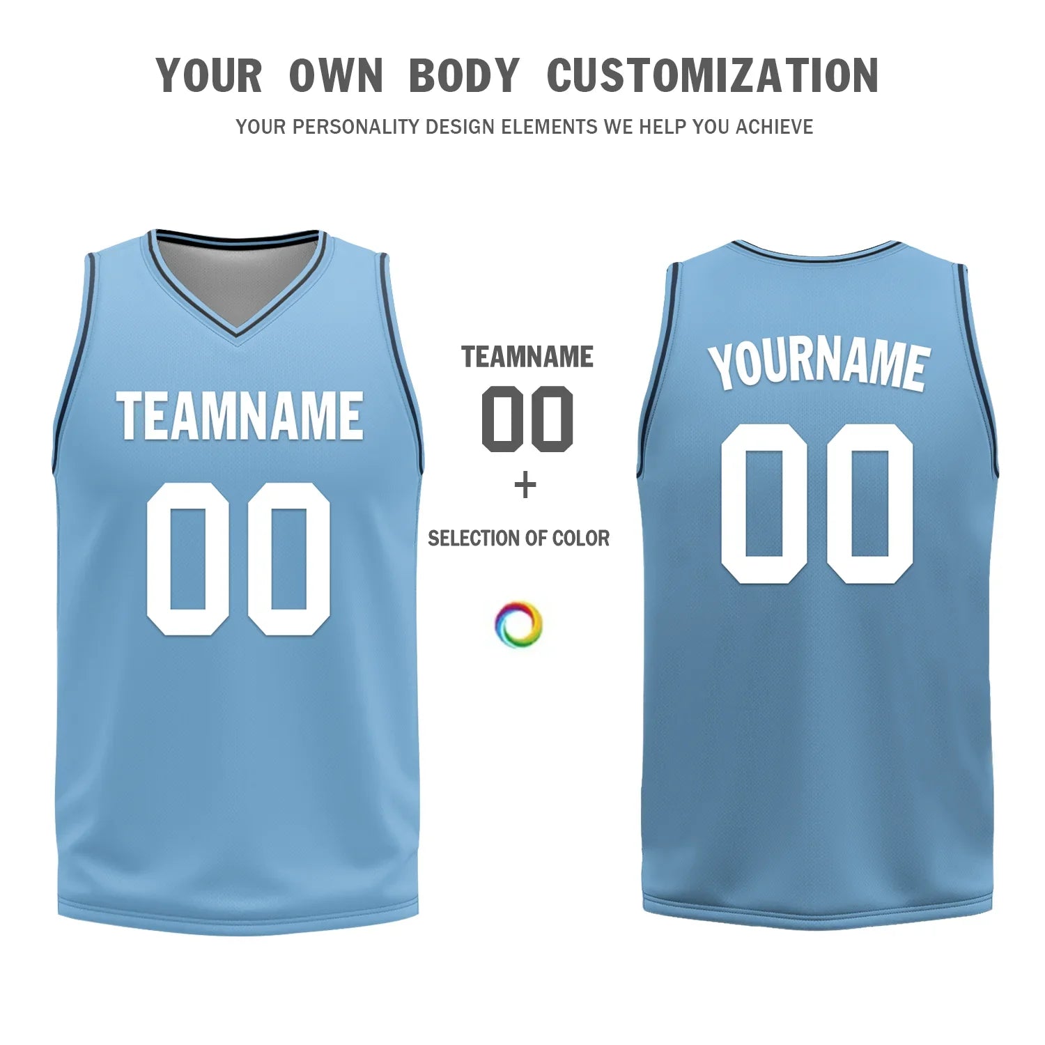 Custom Blue Classic Style Reversible Basketball Uniform Personalized COOLMAX BBJR-D017032 - Coolcustomize
